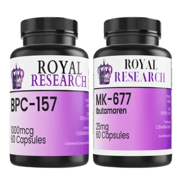 MK677 | Ibutamoren 25mg & BPC157 1000mcg Capsules