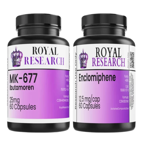 MK677 | Ibutamoren 25mg & Enclomiphene 12.5mg Capsules